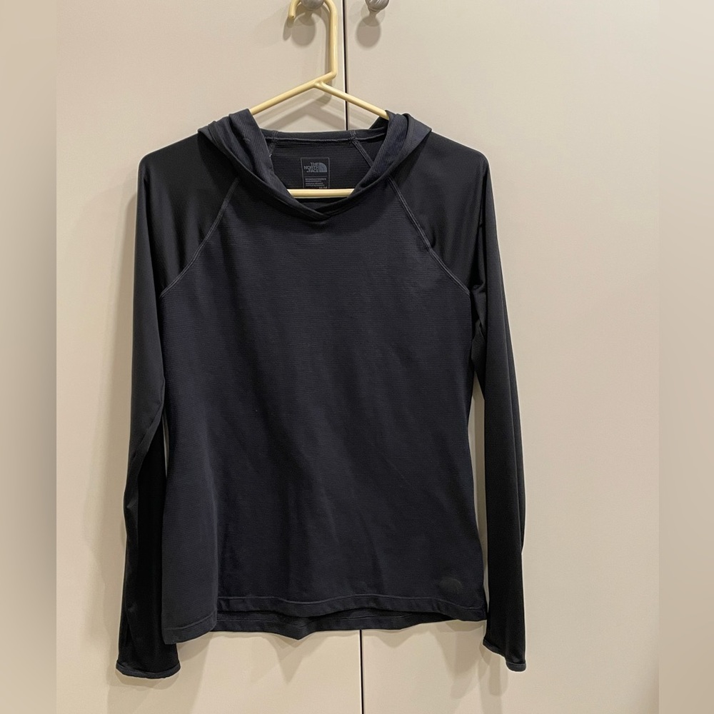 The North Face 2 tone Black light weight Flashdry hoodie